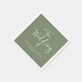 シンプルモダン書結婚の スタンダードカクテルナプキン (角)