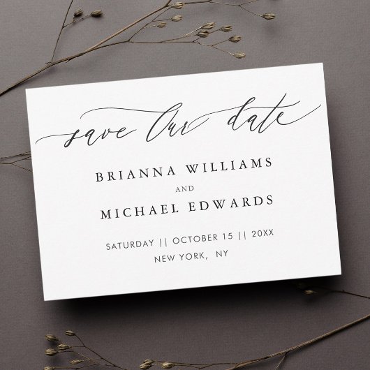 シンプルモダン書結婚の セーブザデート