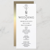 シンプルモダン書結婚の プログラム (正面/裏面)