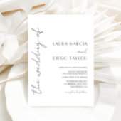 シンプルモダン書結婚の 招待状
