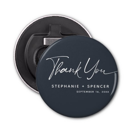 シンプルモダン書道あり結婚 栓抜き (正面)