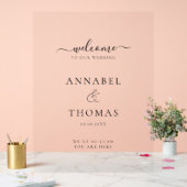 シンプルモダン書「ようこそ」結婚の アクリルサイン (ウェディング)