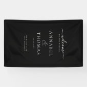 シンプルモダン書「ようこそ」結婚の 横断幕 (横)