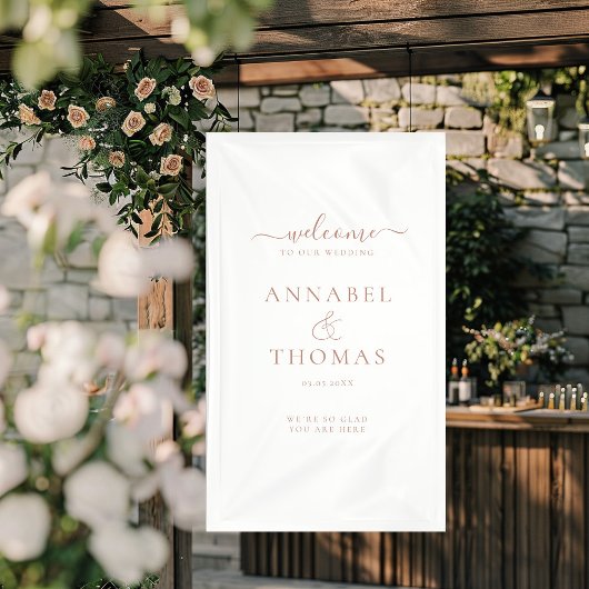 シンプルモダン書「ようこそ」結婚の 横断幕