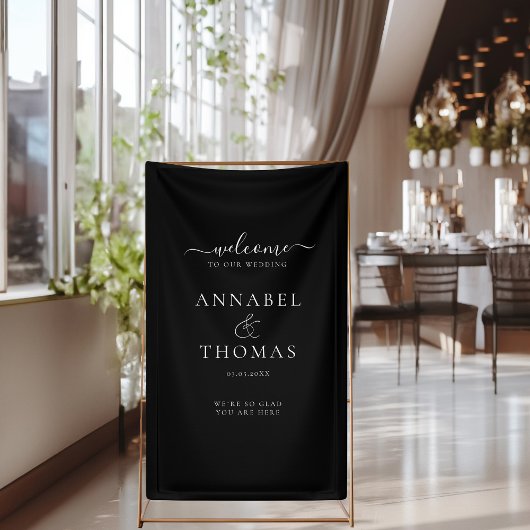 シンプルモダン書「ようこそ」結婚の 横断幕