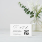 シンプルモダン書QRコー結婚ドの詳細 エンクロージャーカード (スタンド正面)