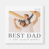 シンプルモダン最高のシックカスタムパパ写真 マグネット (正面)