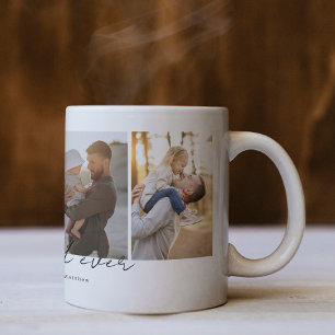 シンプルモダン最高のパパEver 4 Photos Collage コーヒーマグカップ