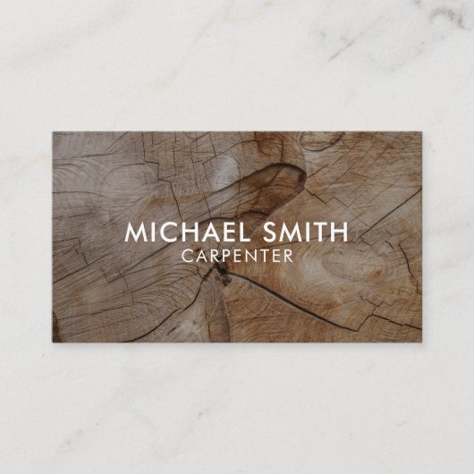 シンプルモダン木大工 名刺 (正面)