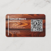 シンプルモダン木工大工QRコード 名刺 (正面)