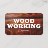 シンプルモダン木工大工QRコード 名刺 (裏面)