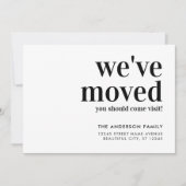 シンプルモダン来Visit Photo Moving 案内状 (正面)