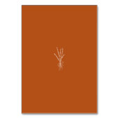 シンプルモダン植物学テラコッタ結婚ス テーブルナンバー (裏面)