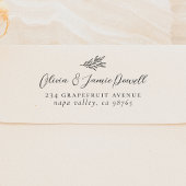 シンプルモダン植物学結婚差出人住所 セルフインキングスタンプ