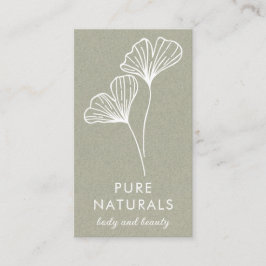 シンプルモダン植物葉グリーンナチュラモダンル 名刺