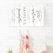 シンプルモダン歓迎の卒業パーティースクリプト 横断幕 (インサイチュ)