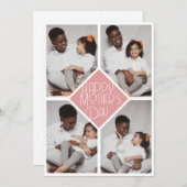 シンプルモダン母の日写真家族コラージュ シーズンカード (正面/裏面)