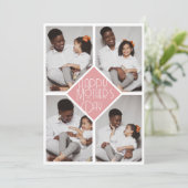 シンプルモダン母の日写真家族コラージュ シーズンカード (スタンド正面)