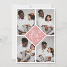 シンプルモダン母の日写真家族コラージュ シーズンカード