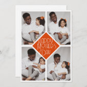 シンプルモダン母の日写真家族コラージュ シーズンカード (正面/裏面)