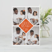 シンプルモダン母の日写真家族コラージュ シーズンカード (スタンド正面)