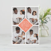シンプルモダン母の日写真家族コラージュ シーズンカード (スタンド正面)