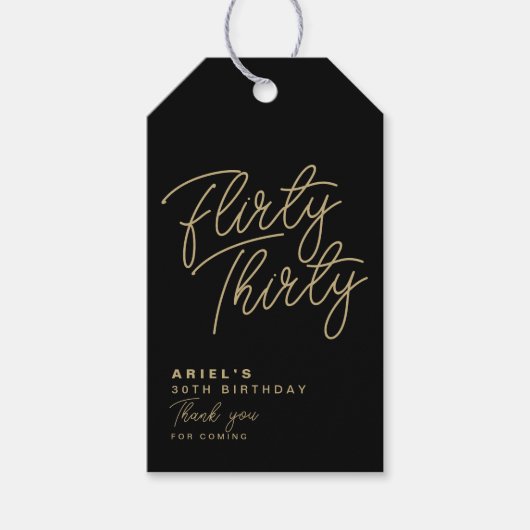 シンプルモダン気のあるそぶりをした三十パーソナライズされた ギフトタグ (正面)