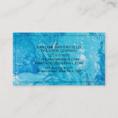 シンプルモダン水彩青桃色の絵画ブシン 名刺 (裏面)