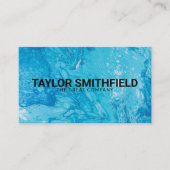 シンプルモダン水彩青桃色の絵画ブシン 名刺 (正面)