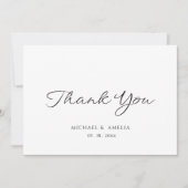 シンプルモダン水結婚色サンキューカード サンキューカード (正面)