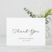 シンプルモダン水結婚色サンキューカード サンキューカード (スタンド正面)