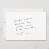 シンプルモダン水結婚色サンキューカード サンキューカード (裏面)
