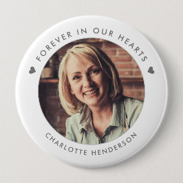 シンプルモダン永遠に我々のハートの写真ボタン 缶バッジ