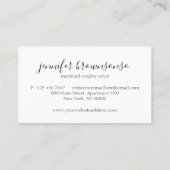 シンプルモダン洗練された人魚 名刺 (裏面)