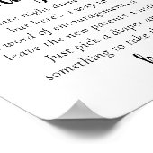 シンプルモダン深夜おむつ | クラシックシャワー ポスター (角)