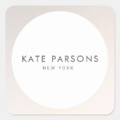 シンプルモダン温エレガント銀 スクエアシール (正面)