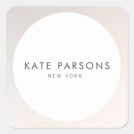 シンプルモダン温エレガント銀 スクエアシール (正面)