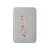 シンプルモダン灰色のフェイク銅鳥 バスマット (正面縦)