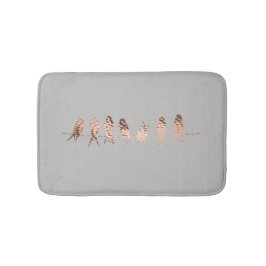 シンプルモダン灰色のフェイク銅鳥 バスマット