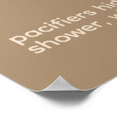 シンプルモダン熊ベビーシャワー狩りゲーム ポスター (角)