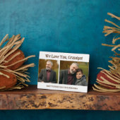 シンプルモダン父の日おじいちゃん2写真家族 フォトプラーク (側面)