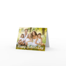 シンプルモダン父の日の写真カード