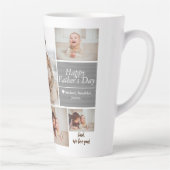 シンプルモダン父の日の写真ファミリーコラージュカー カフェラテマグ (右)