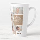 シンプルモダン父の日の写真ファミリーコラージュカー カフェラテマグ (右)