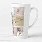 シンプルモダン父の日の写真ファミリーコラージュカー カフェラテマグ (右)