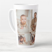 シンプルモダン父の日の写真ファミリーコラージュカー カフェラテマグ (左アングル)