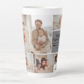 シンプルモダン父の日の写真ファミリーコラージュカー カフェラテマグ (正面)