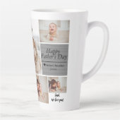 シンプルモダン父の日の写真ファミリーコラージュカー カフェラテマグ (右)