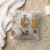 シンプルモダン父の日の写真ファミリーコラージュカー クッション (ブランケット)