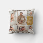 シンプルモダン父の日の写真ファミリーコラージュカー クッション (裏面)